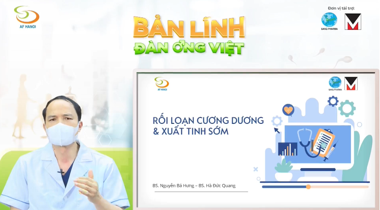 Bs Hưng livestream trong chương trình bản lĩnh đàn ông Việt trên fanpage của bệnh viện Nam Học