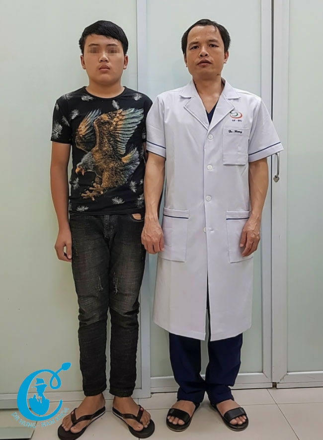 chàng trai sau hơn 3 tháng được bác sỹ nam khoa Nguyễn Bá Hưng điều trị